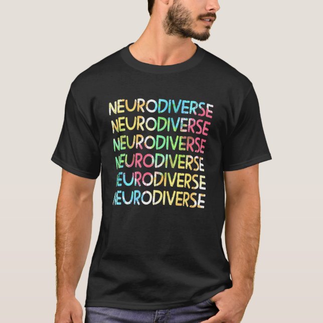 Neurodiverse Brain Neurodiversity T-Shirt (Front)