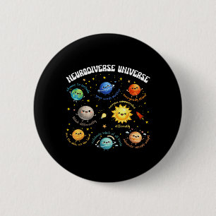 Neurodiverse Universe Autism Awareness Understand 2 Inch Round Button