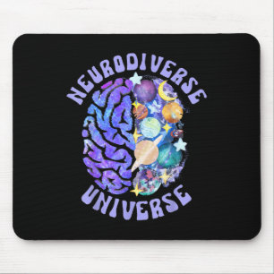 Neurodiverse Universe Neurodiversity Brain Adhd Aw Mouse Pad