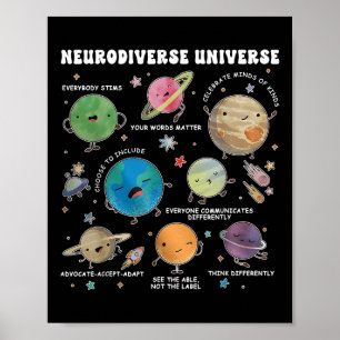 Neurodiverse Universe Space Planet Special Poster