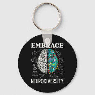 Neurodiversity Adhd Awareness Mental Health  Keychain