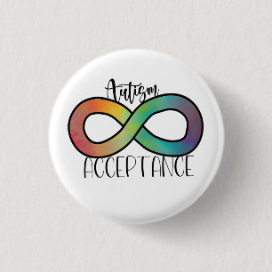 Neurodiversity Autism Acceptance Rainbow Button