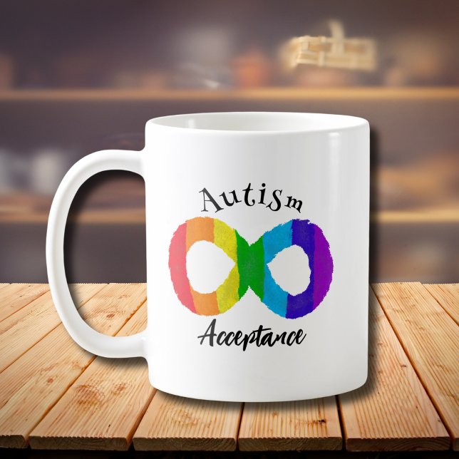 Neurodiversity Autism Acceptance Rainbow Coffee Mug (Creator Uploaded)