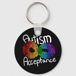 Neurodiversity Autism Acceptance Rainbow Keychain