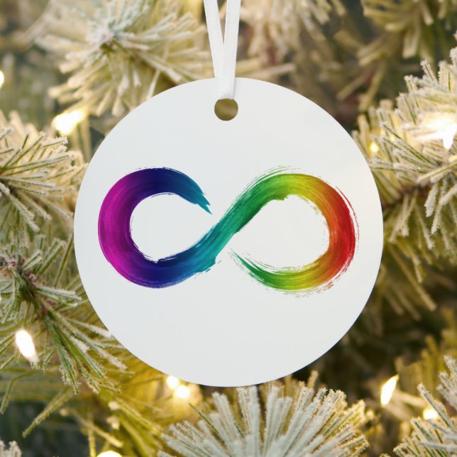 Neurodiversity (autism, adhd, etc)  metal ornament (Insitu)