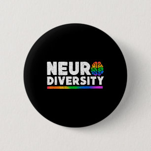 Neurodiversity Autism Adhd Mental Health Awareness 2 Inch Round Button