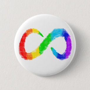 Neurodiversity Autism Awareness Acceptance Rainbow 2 Inch Round Button