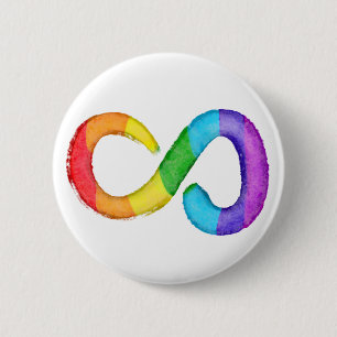 Neurodiversity Autism Awareness Acceptance Rainbow 2 Inch Round Button