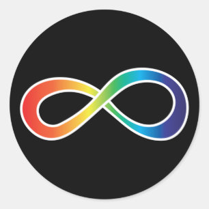 Neurodiversity Autism Awareness Acceptance Rainbow Classic Round Sticker