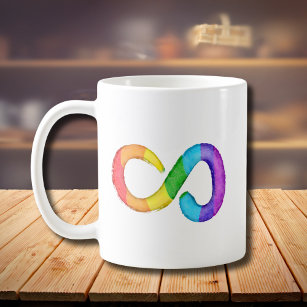 Neurodiversity Autism Awareness Acceptance Rainbow Coffee Mug