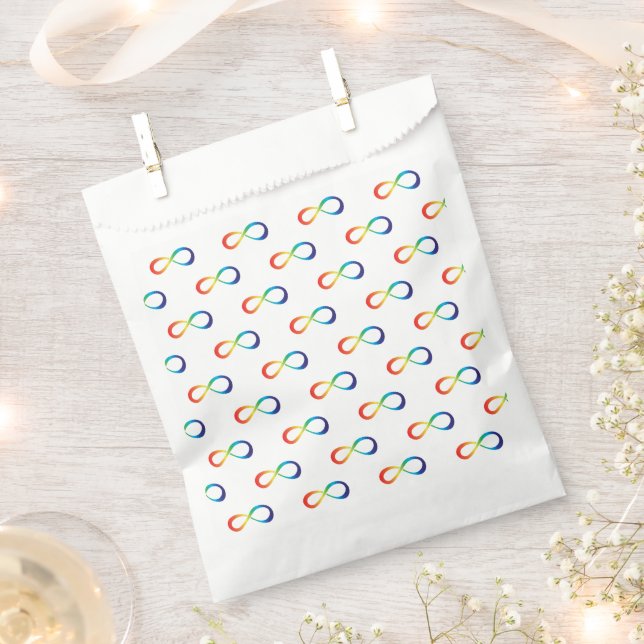 Neurodiversity Autism Awareness Acceptance Rainbow Favour Bag (Clipped)