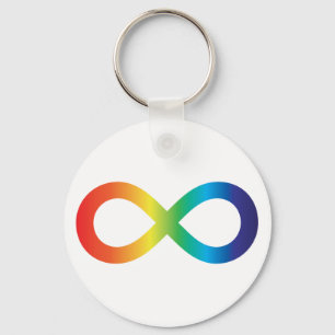 Neurodiversity Autism Awareness Acceptance Rainbow Keychain