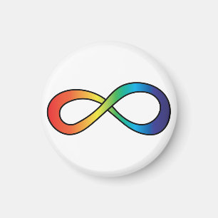 Neurodiversity Autism Awareness Acceptance Rainbow Magnet