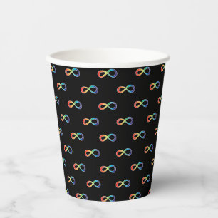 Neurodiversity Autism Awareness Acceptance Rainbow Paper Cups