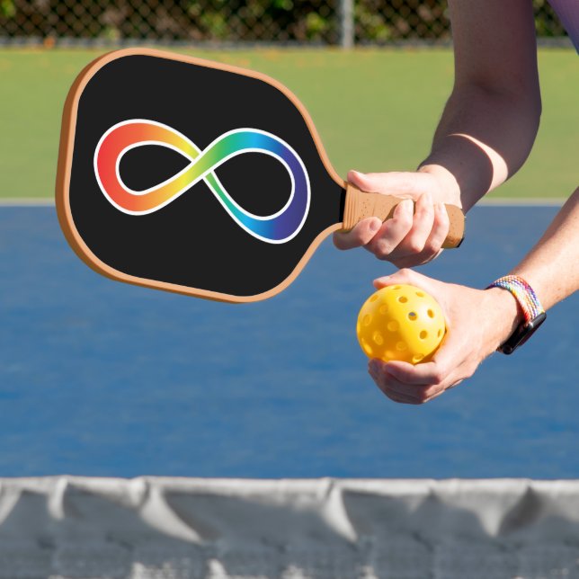 Neurodiversity Autism Awareness Acceptance Rainbow Pickleball Paddle (Insitu)