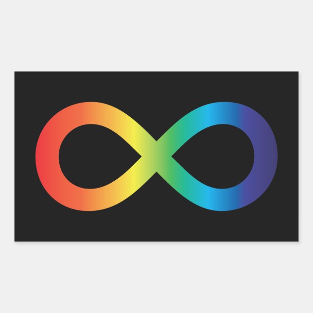 Neurodiversity Autism Awareness Acceptance Rainbow Sticker (Front)