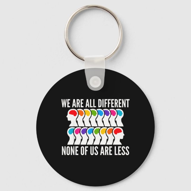 Neurodiversity Autism Awareness Different Keychain (Front)