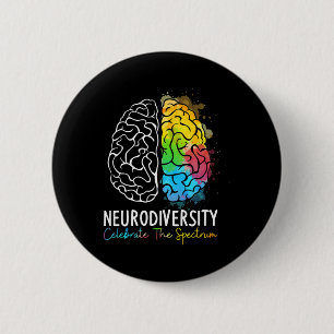 Neurodiversity - Autism Spectrum Asd Adhd Rainbow 2 Inch Round Button