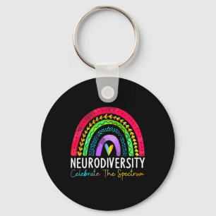 Neurodiversity Autism Spectrum Asd Adhd Rainbow Bo Keychain