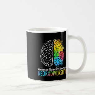 Neurodiversity Autism Spectrum Asd Adhd Rainbow Br Coffee Mug