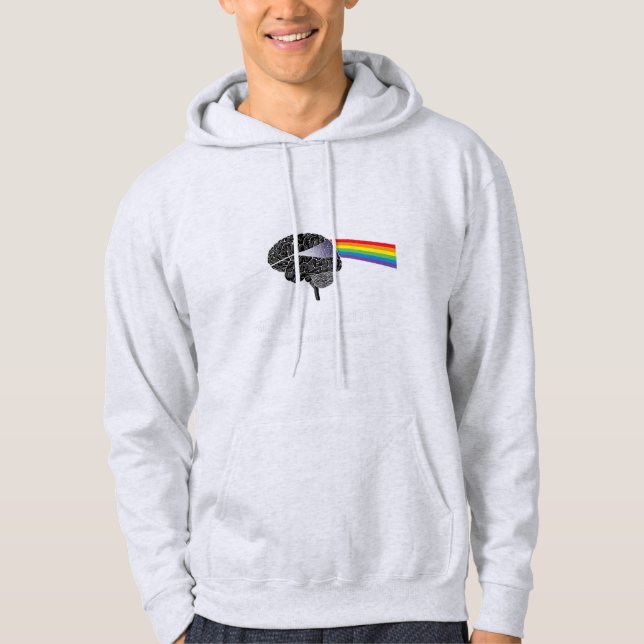 Neurodiversity Autism Spectrum ASD ADHD Rainbow Br Hoodie (Front)