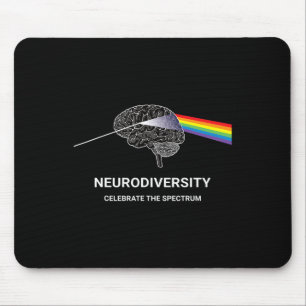 Neurodiversity Autism Spectrum Asd Adhd Rainbow Br Mouse Pad