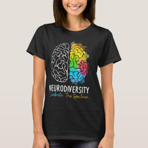 Neurodiversity Autism Spectrum ASD ADHD Rainbow Br T-Shirt