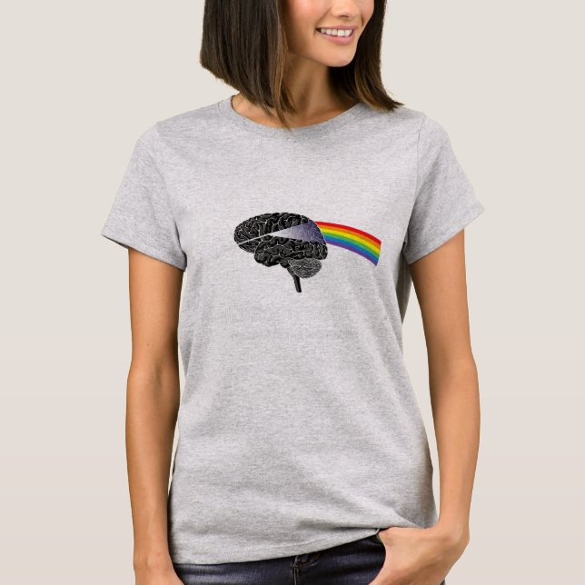 Neurodiversity Autism Spectrum ASD ADHD Rainbow Br T-Shirt (Front)