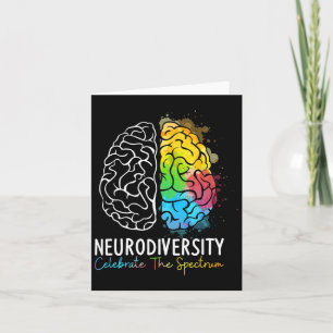 Neurodiversity - Autism Spectrum Asd Adhd Rainbow  Card