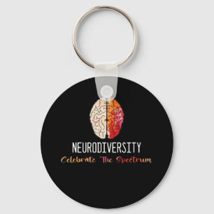 Neurodiversity Autism Spectrum ASD ADHD Rainbow Keychain