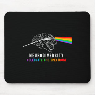 Neurodiversity Autism Spectrum Brain Asd Adhd Rain Mouse Pad