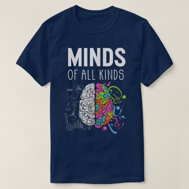 Neurodiversity Brain  ADHD Autism Awareness  T-Shirt (Design Front)