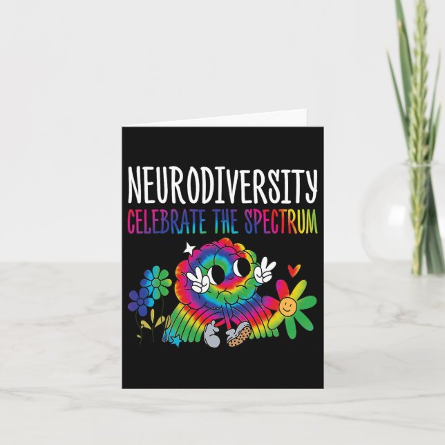 Neurodiversity Brain Autism Awareness Asd Adhd Men Card (Front)