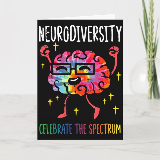 Neurodiversity Brain Autism Awareness Asd Adhd Men Card (Front)