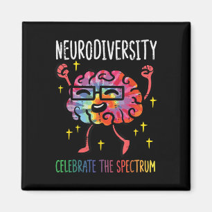 Neurodiversity Brain Autism Awareness Asd Adhd Men Magnet