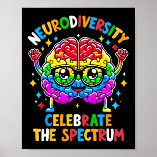 Neurodiversity Brain Autism Awareness  Poster