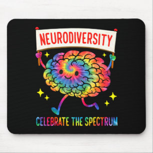Neurodiversity brain spectrum autism awareness mouse pad