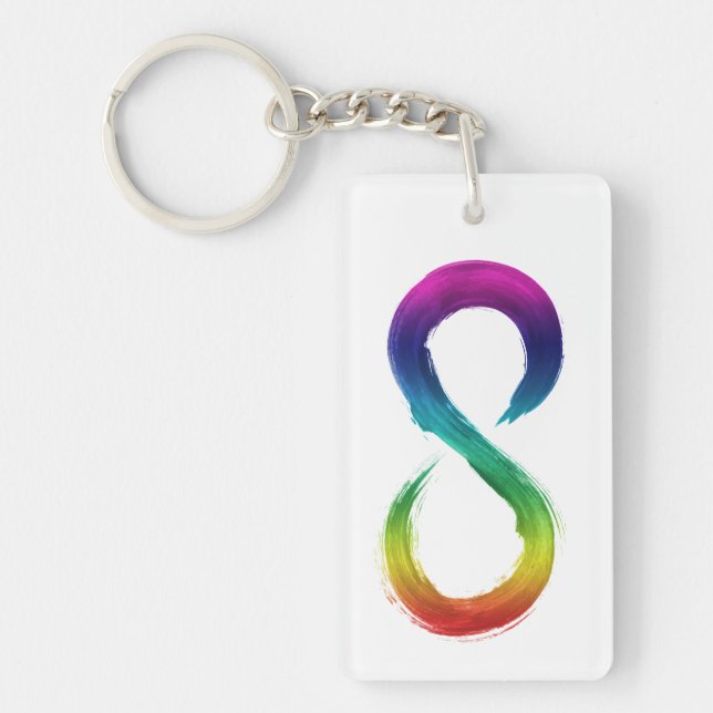 Neurodiversity brushed keychain (Front)