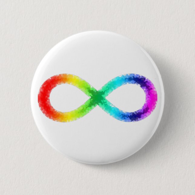 Neurodiversity button, white 2 inch round button (Front)