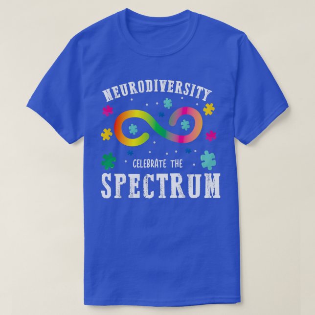 Neurodiversity Celebrate the Spectrum 3 T-Shirt (Design Front)