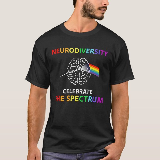 Neurodiversity Celebrate the Spectrum Autistic T-Shirt (Front)