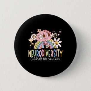 Neurodiversity Celebrate The Spectrum Brain Autism 2 Inch Round Button