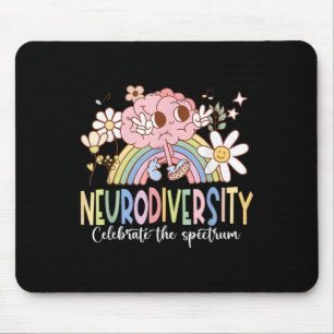 Neurodiversity Celebrate The Spectrum Brain Autism Mouse Pad