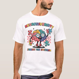 Neurodiversity Celebrate The Spectrum Brain Puzzle T-Shirt