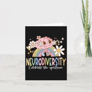 Neurodiversity Celebrate The Spectrum Groovy Brain Card