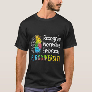 Neurodiversity, Celebrate the Spectrum. The brain T-Shirt