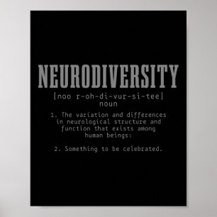 Neurodiversity Definition Autism Awareness Month  Poster