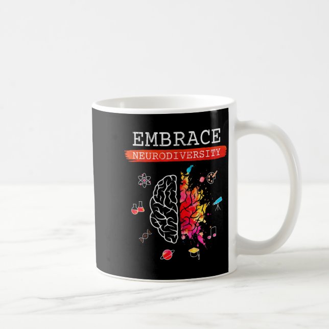 Neurodiversity Embrace Adhd Autism Asd Awareness G Coffee Mug (Right)