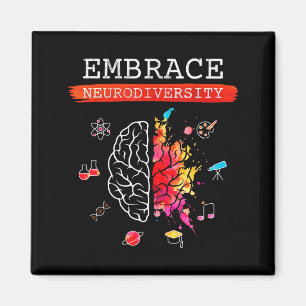Neurodiversity Embrace Adhd Autism Asd Awareness G Magnet