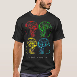 Neurodiversity for ADHD and Autism Brain Graphic T-Shirt